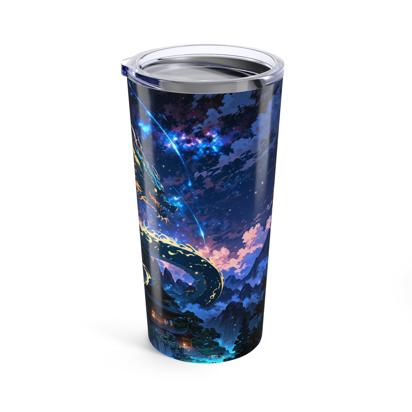 20oz Tumbler - Fantasy Golden Anime Dragon