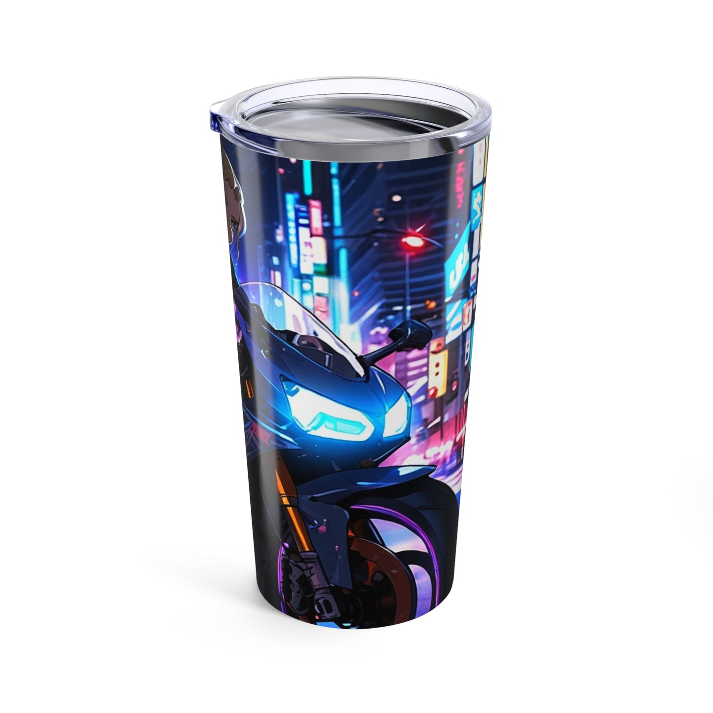 Tumbler 20oz - Anime Futuristic Cyberpunk Biker