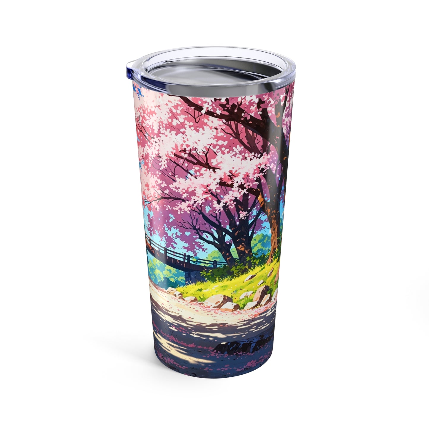 Tumbler 20oz - Cherry Blossom Anime Sakura Landscape