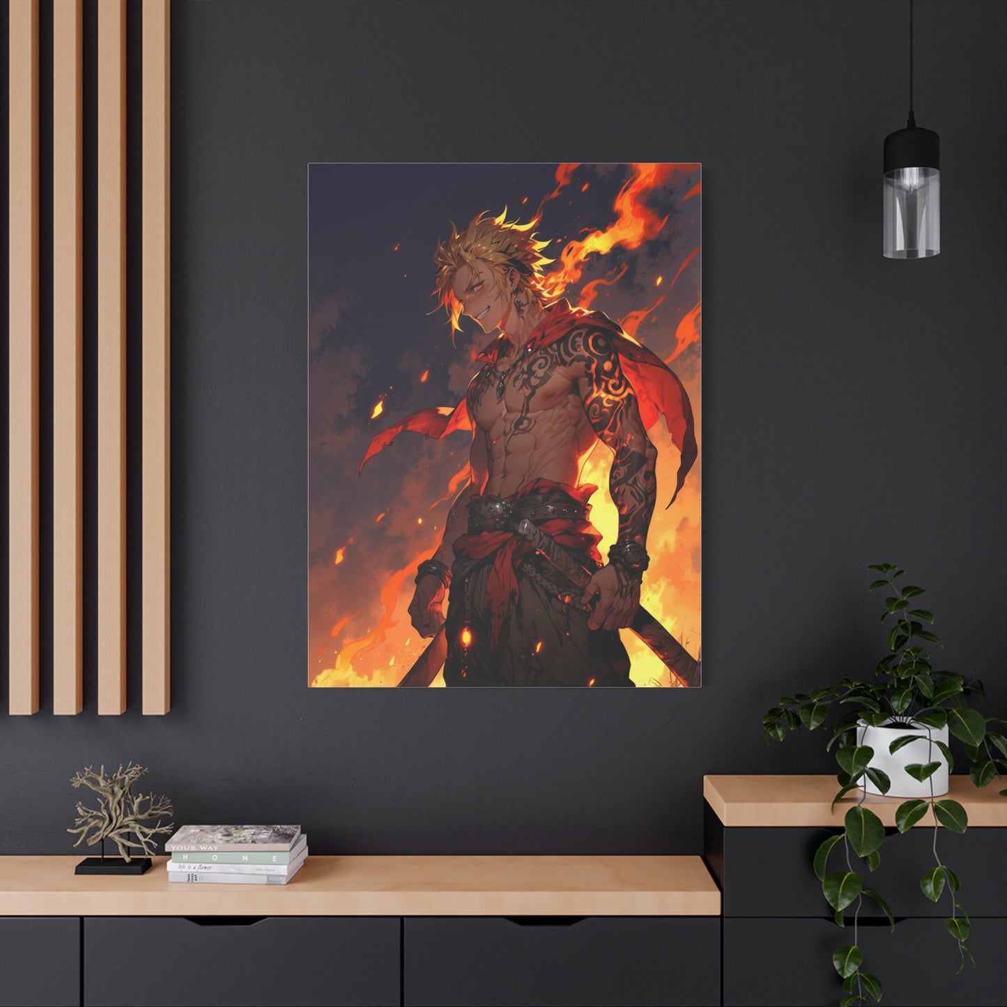 Anime Wall Canvas - Infernal Warrior