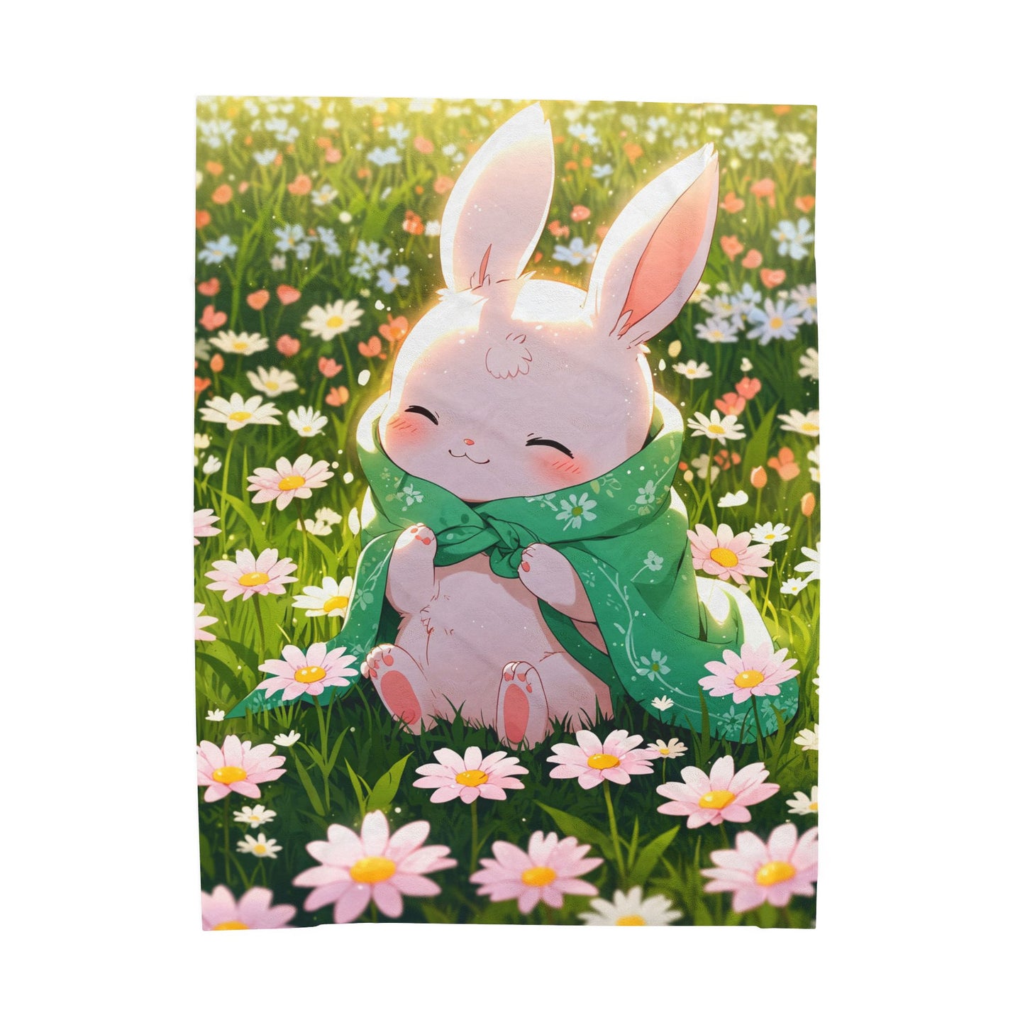 Anime Plush Blanket - Cozy Kawaii Bunny