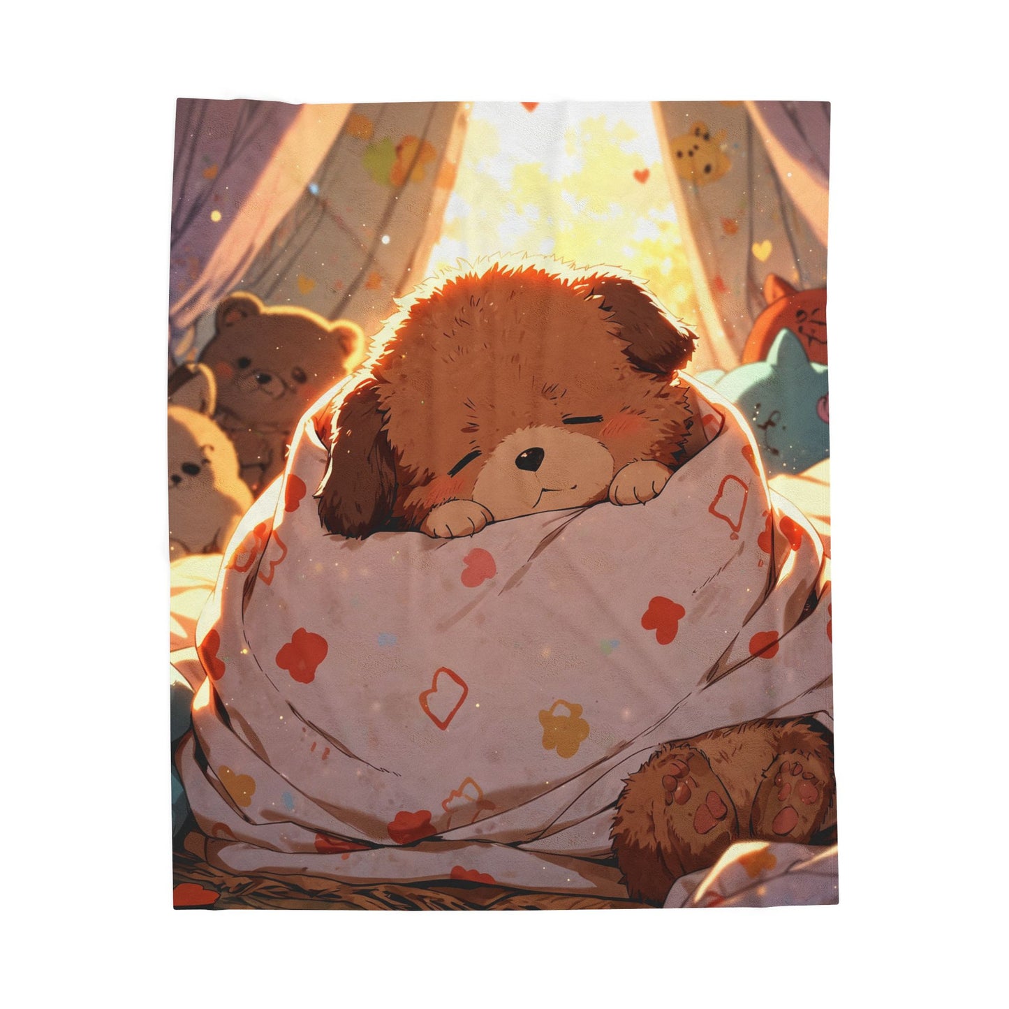 Anime Plush Blanket - Cozy Sleeping Puppy