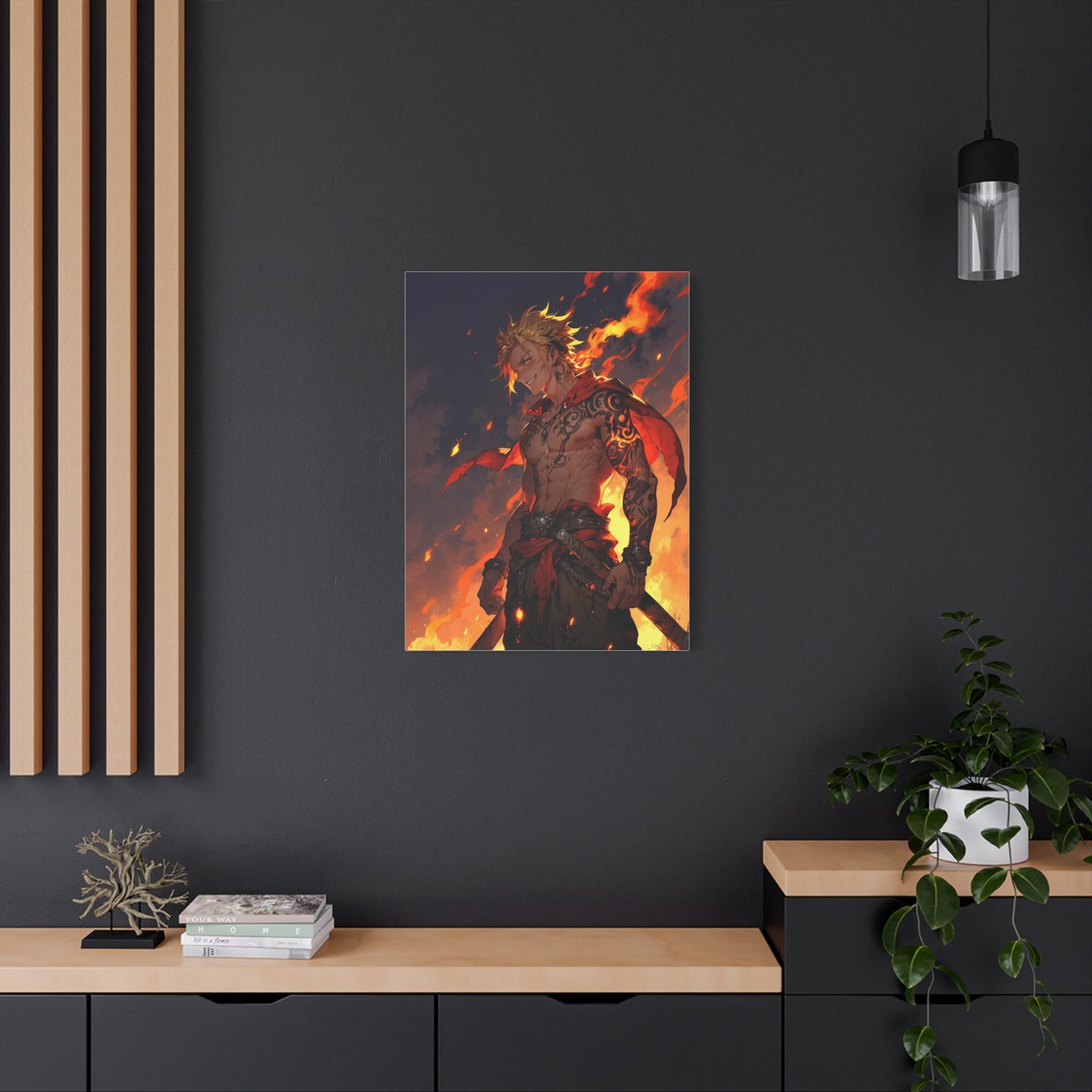Anime Wall Canvas - Infernal Warrior