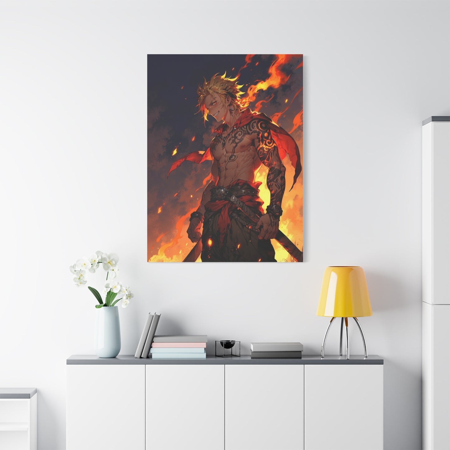 Anime Wall Canvas - Infernal Warrior