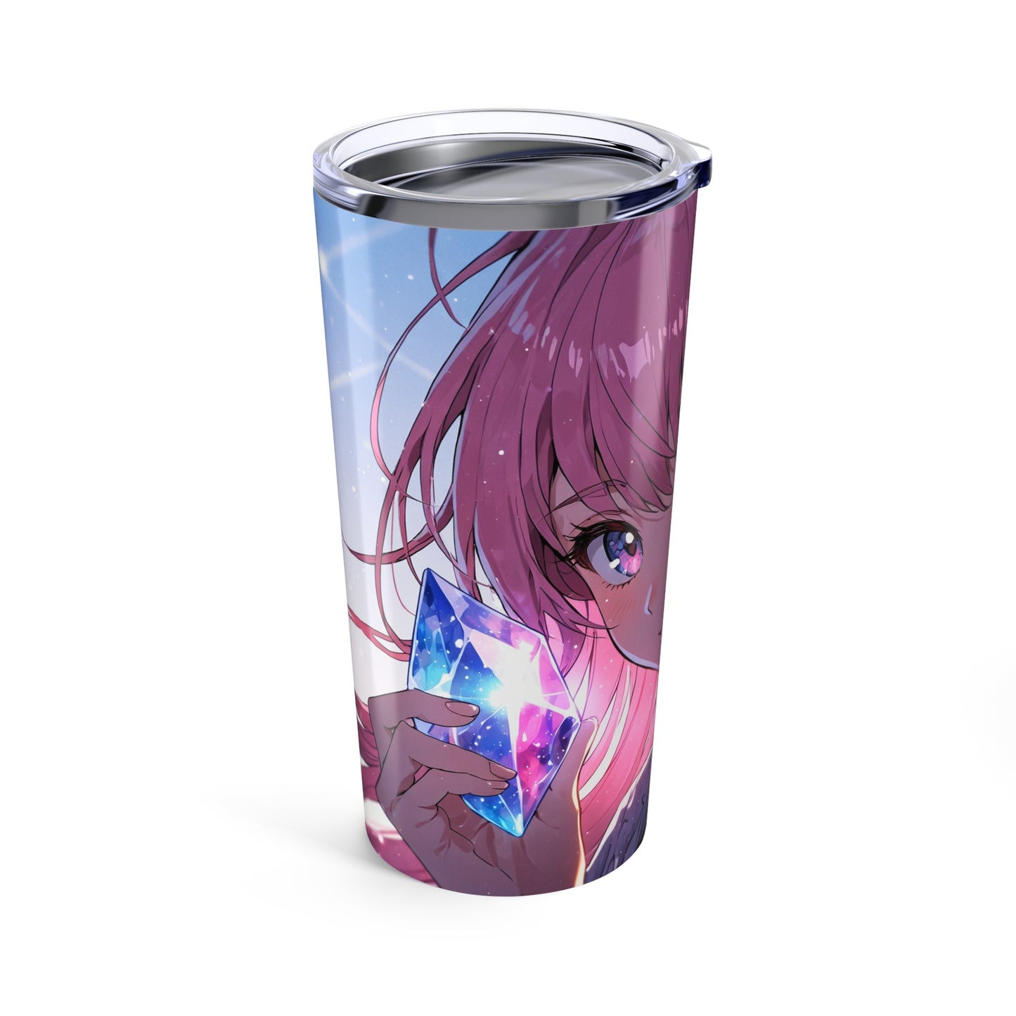 Tumbler 20oz - Anime Girl with Magical Crystal Design