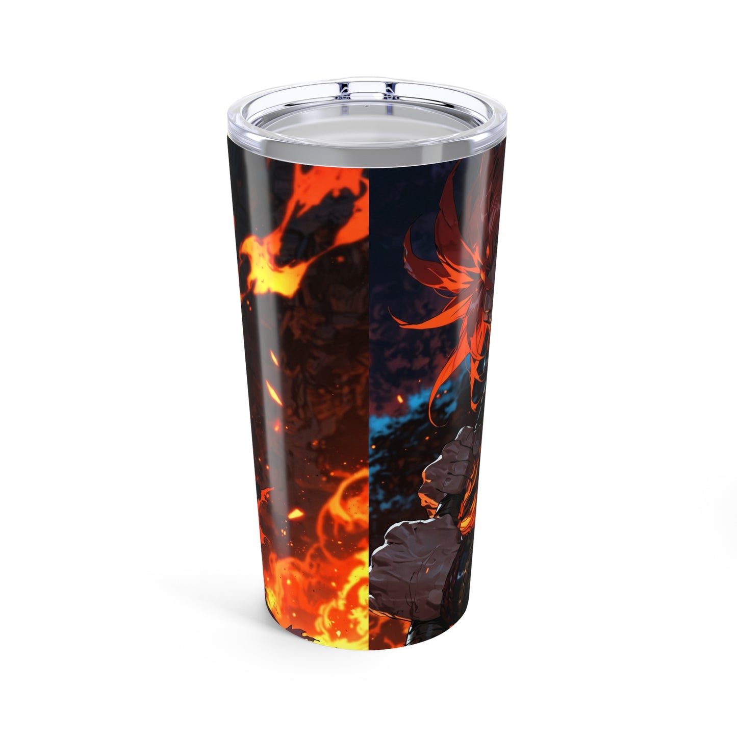 Tumbler 20oz - Anime Pirate Warrior with Flaming Red Hair