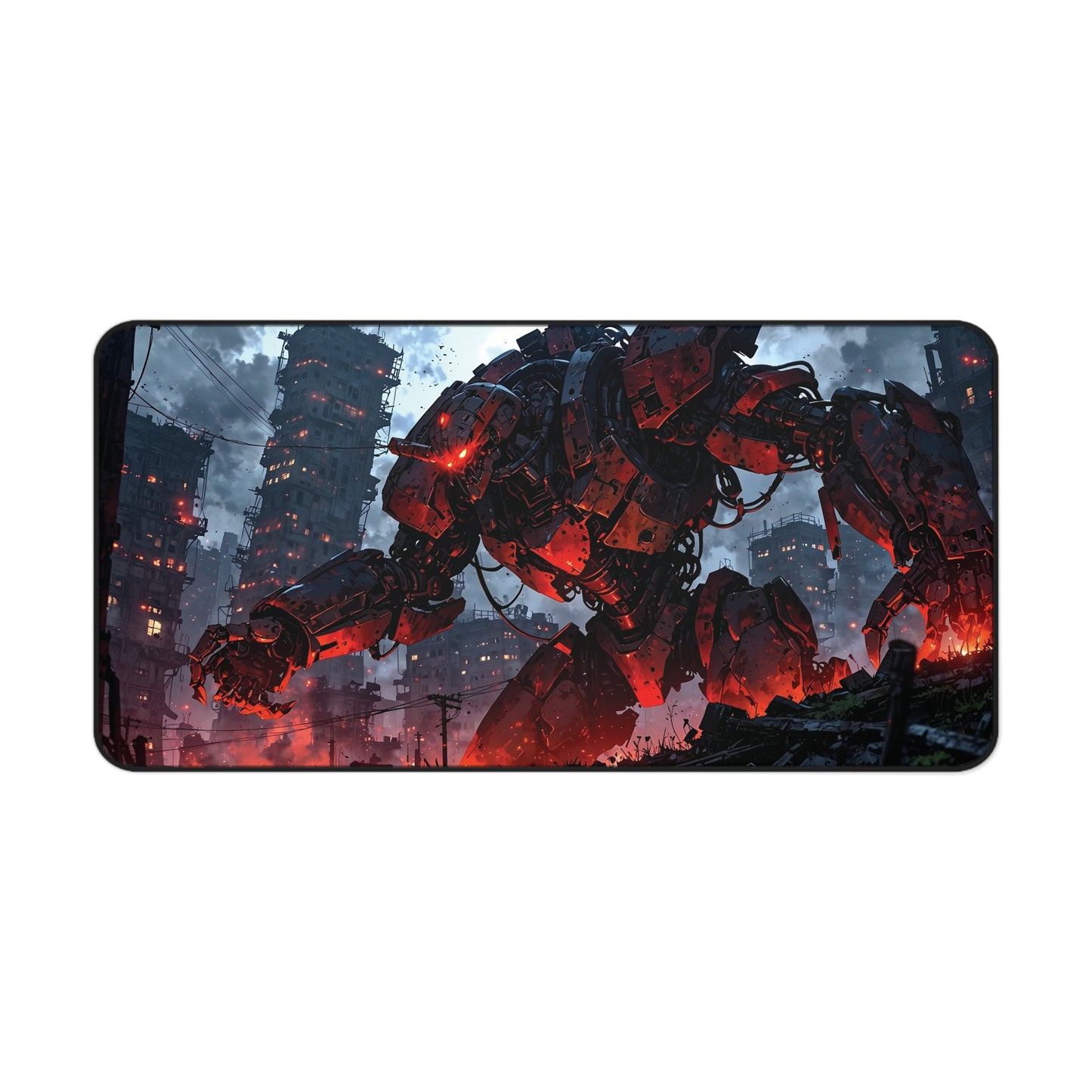 Anime Desk Mat - Cyberpunk Mech