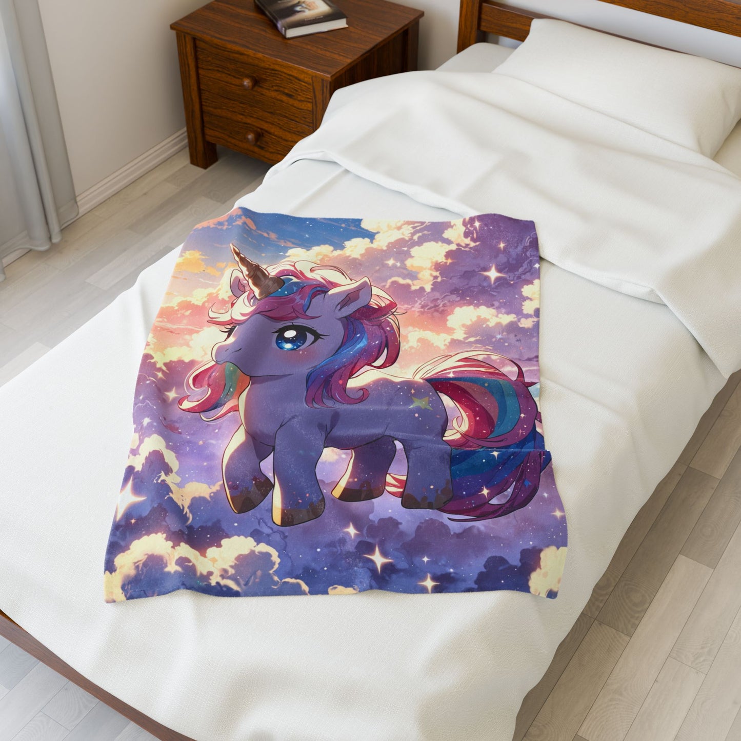 Anime Plush Blanket - Magical Unicorn