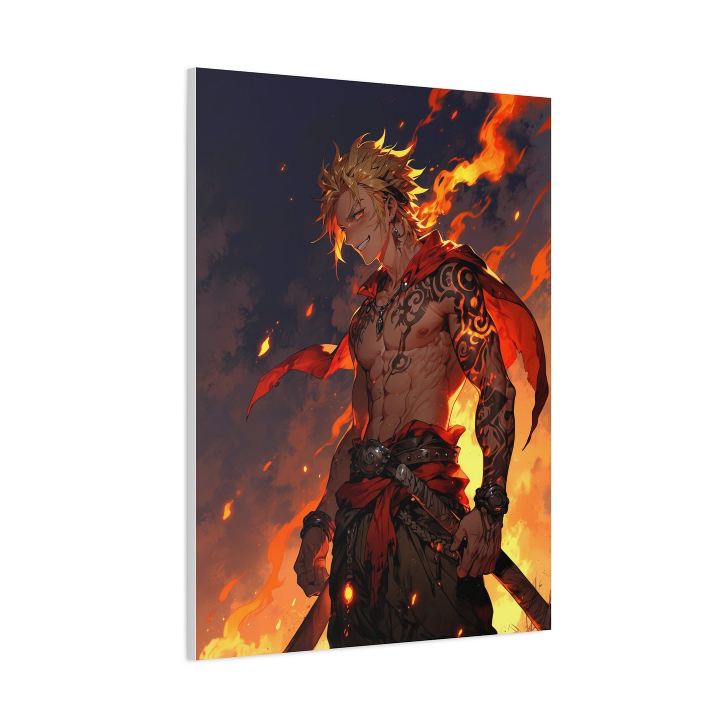 Anime Wall Canvas - Infernal Warrior