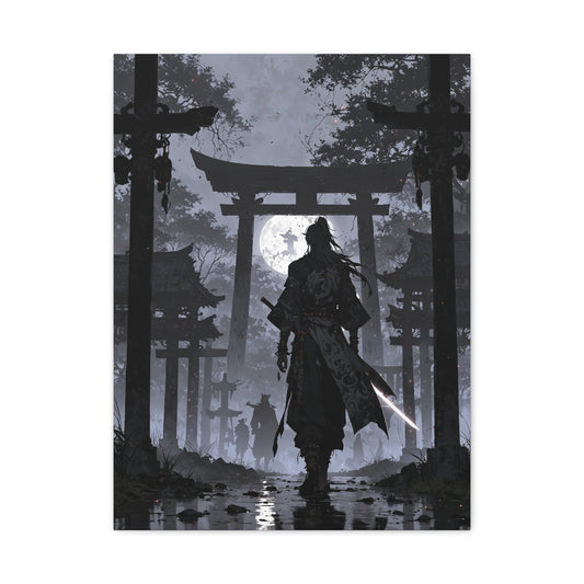 Anime Wall Canvas - Shadow of the Samurai