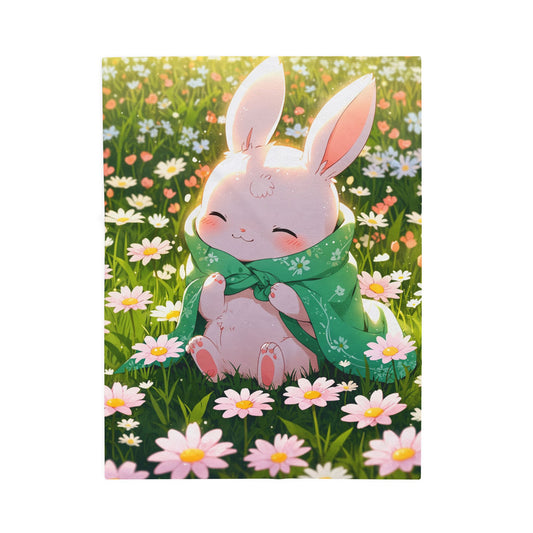 Anime Plush Blanket - Cozy Kawaii Bunny