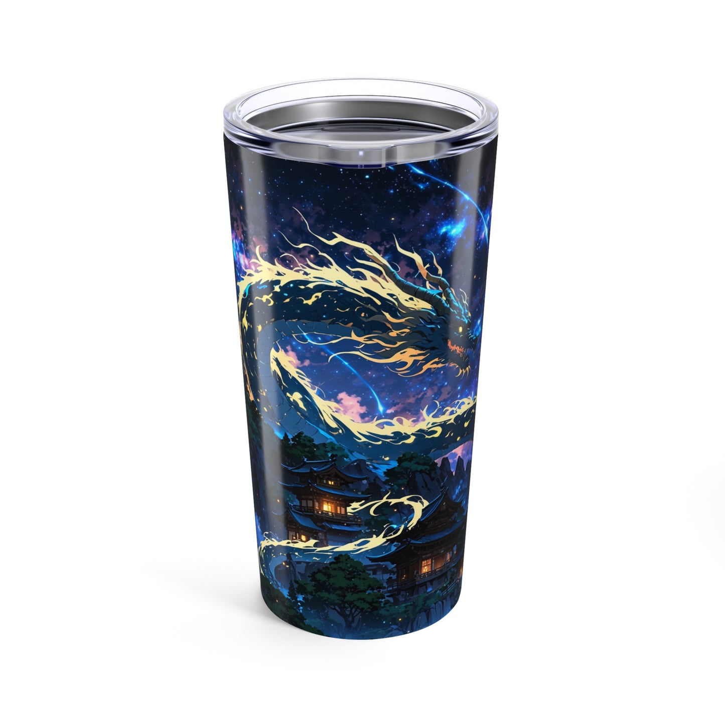 20oz Tumbler - Fantasy Golden Anime Dragon