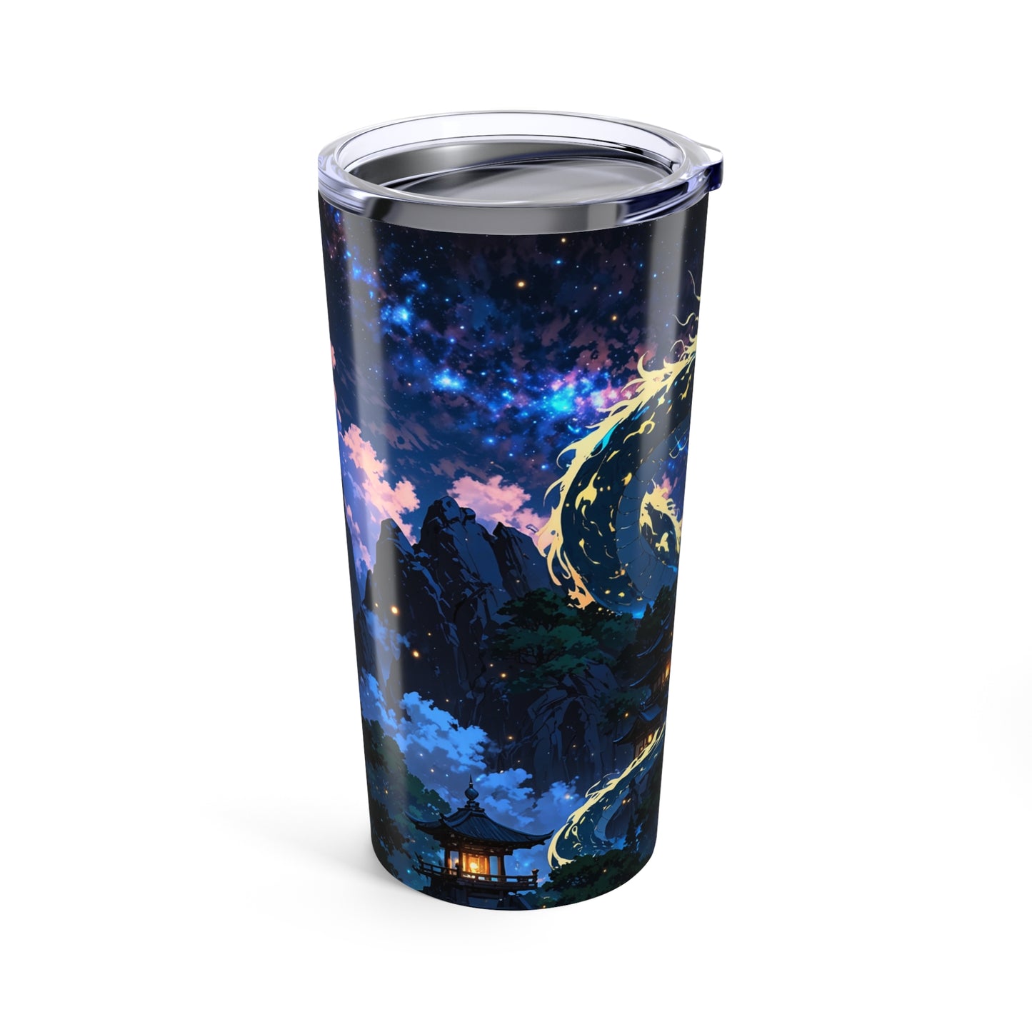 20oz Tumbler - Fantasy Golden Anime Dragon