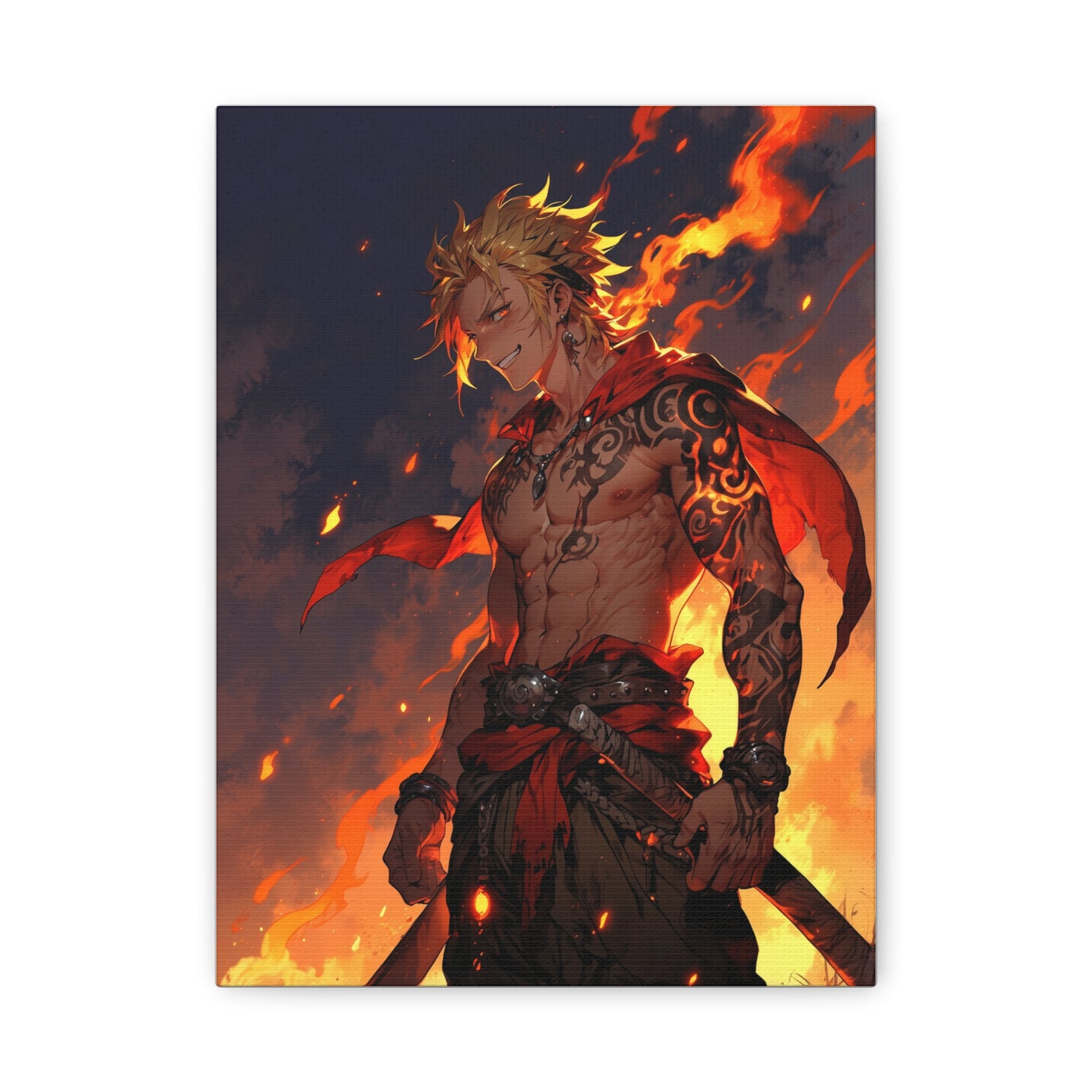 Anime Wall Canvas - Infernal Warrior