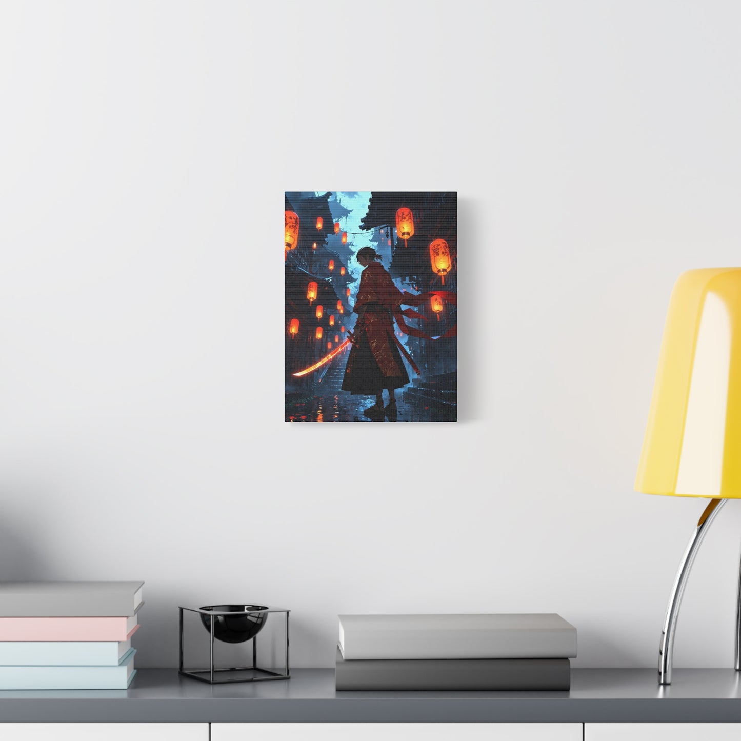 Anime Wall Canvas - Lantern Samurai