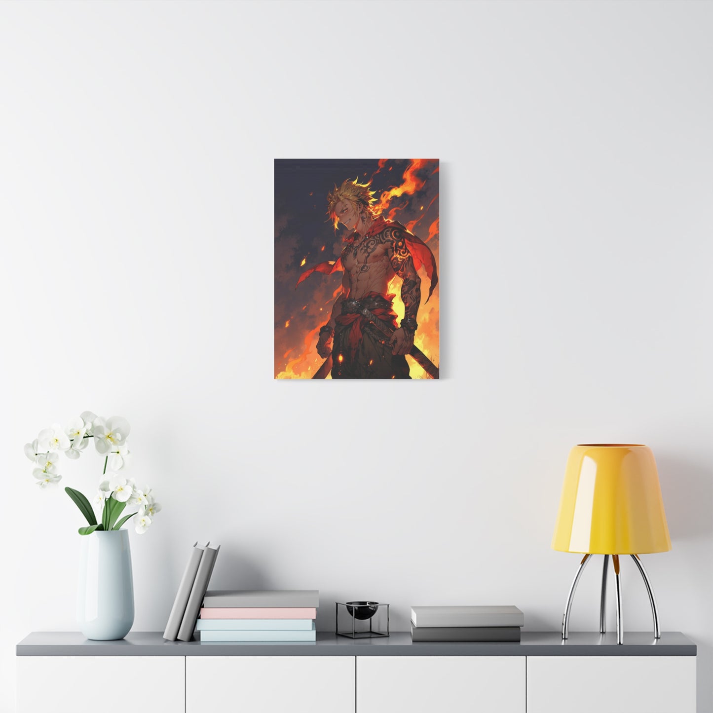 Anime Wall Canvas - Infernal Warrior