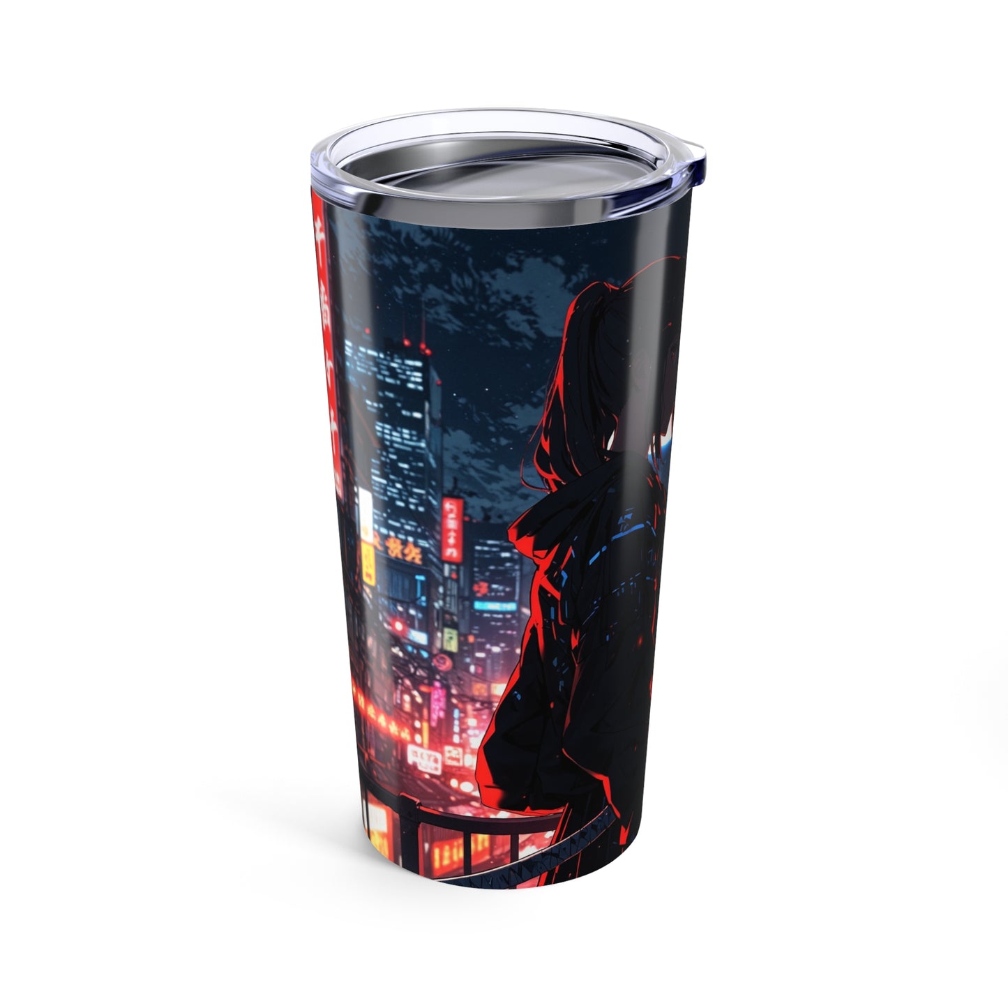 Tumbler 20oz - Cyberpunk Anime Samurai Girl