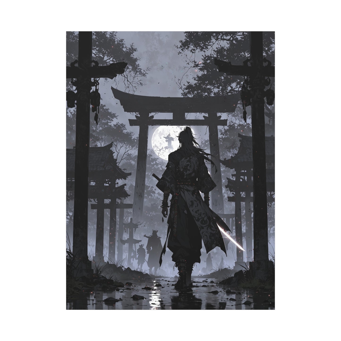 Anime Wall Canvas - Shadow of the Samurai
