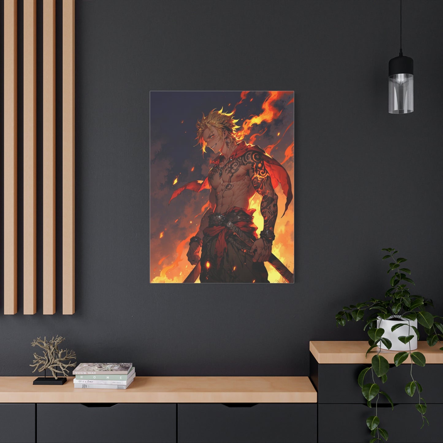 Anime Wall Canvas - Infernal Warrior