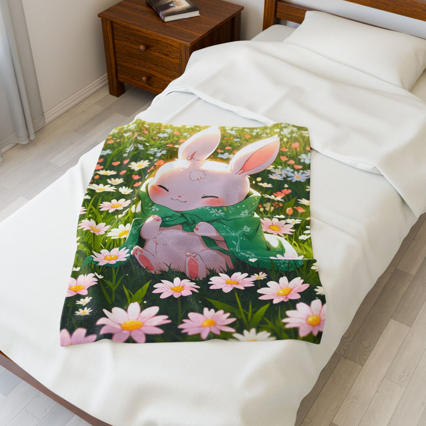 Anime Plush Blanket - Cozy Kawaii Bunny