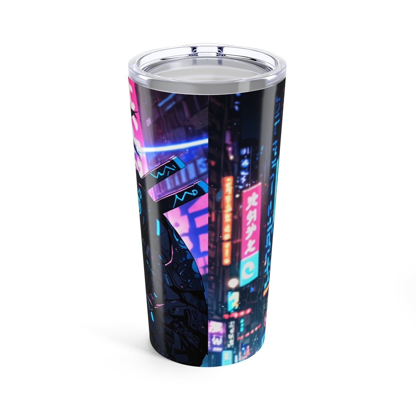 Tumbler 20oz - Anime Ninja with Futuristic Cybernetic Design