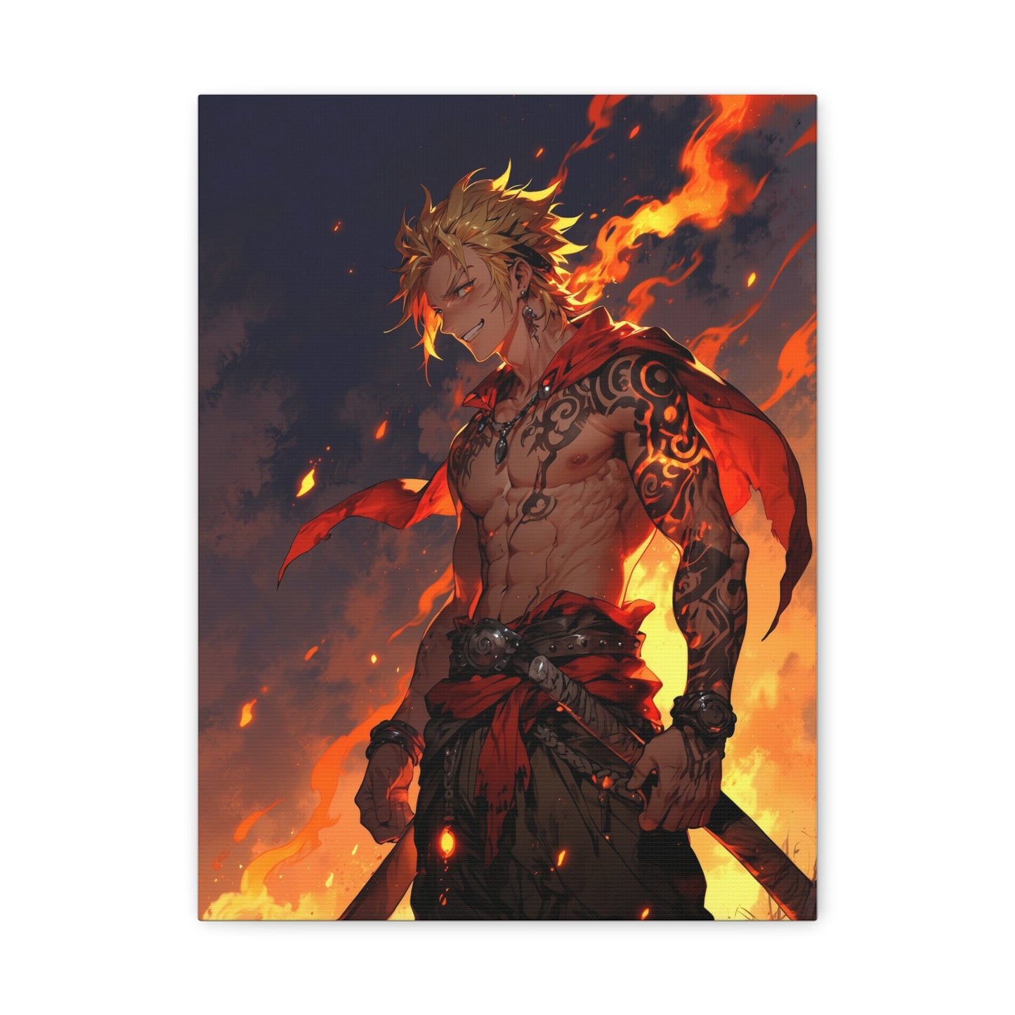 Anime Wall Canvas - Infernal Warrior