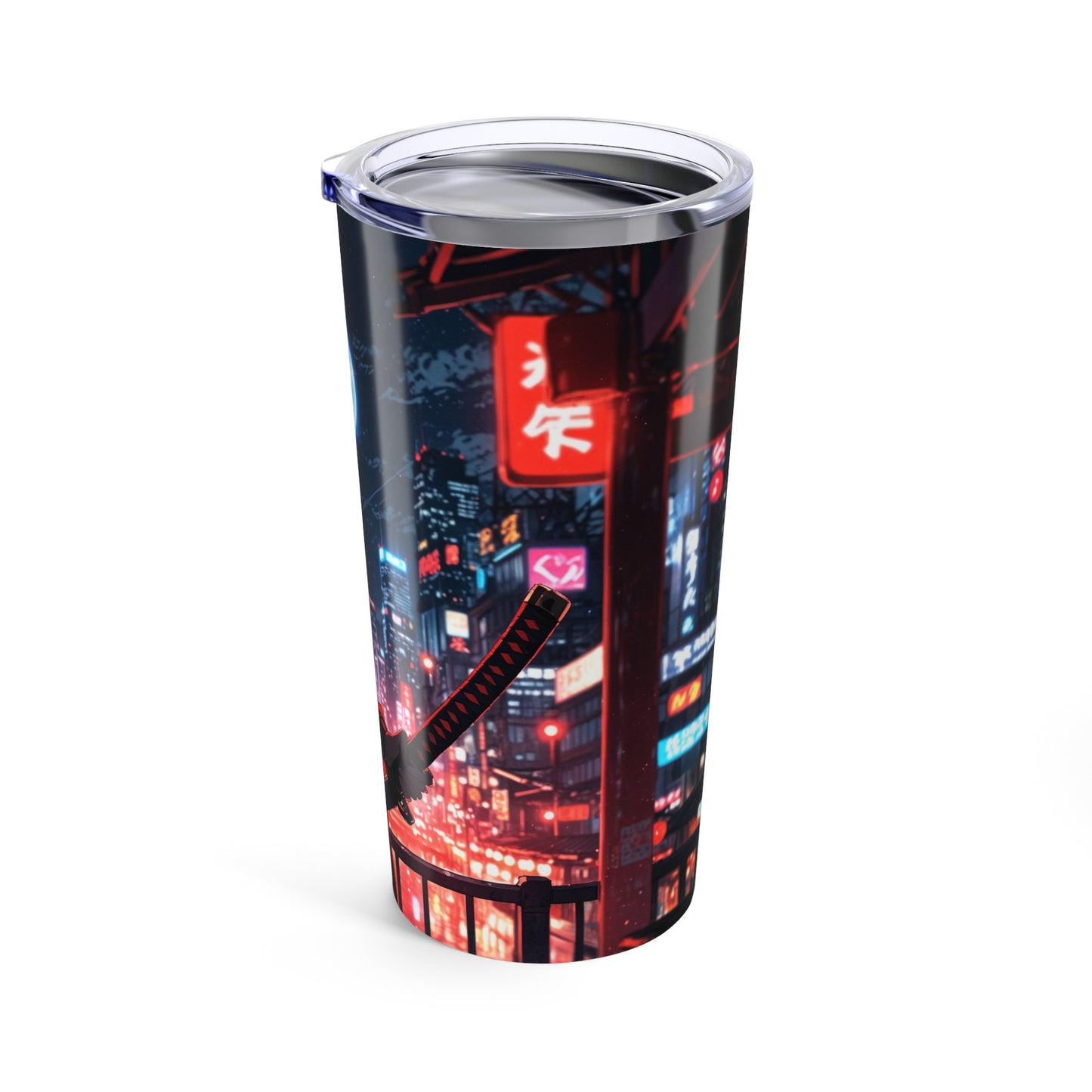Tumbler 20oz - Cyberpunk Anime Samurai Girl