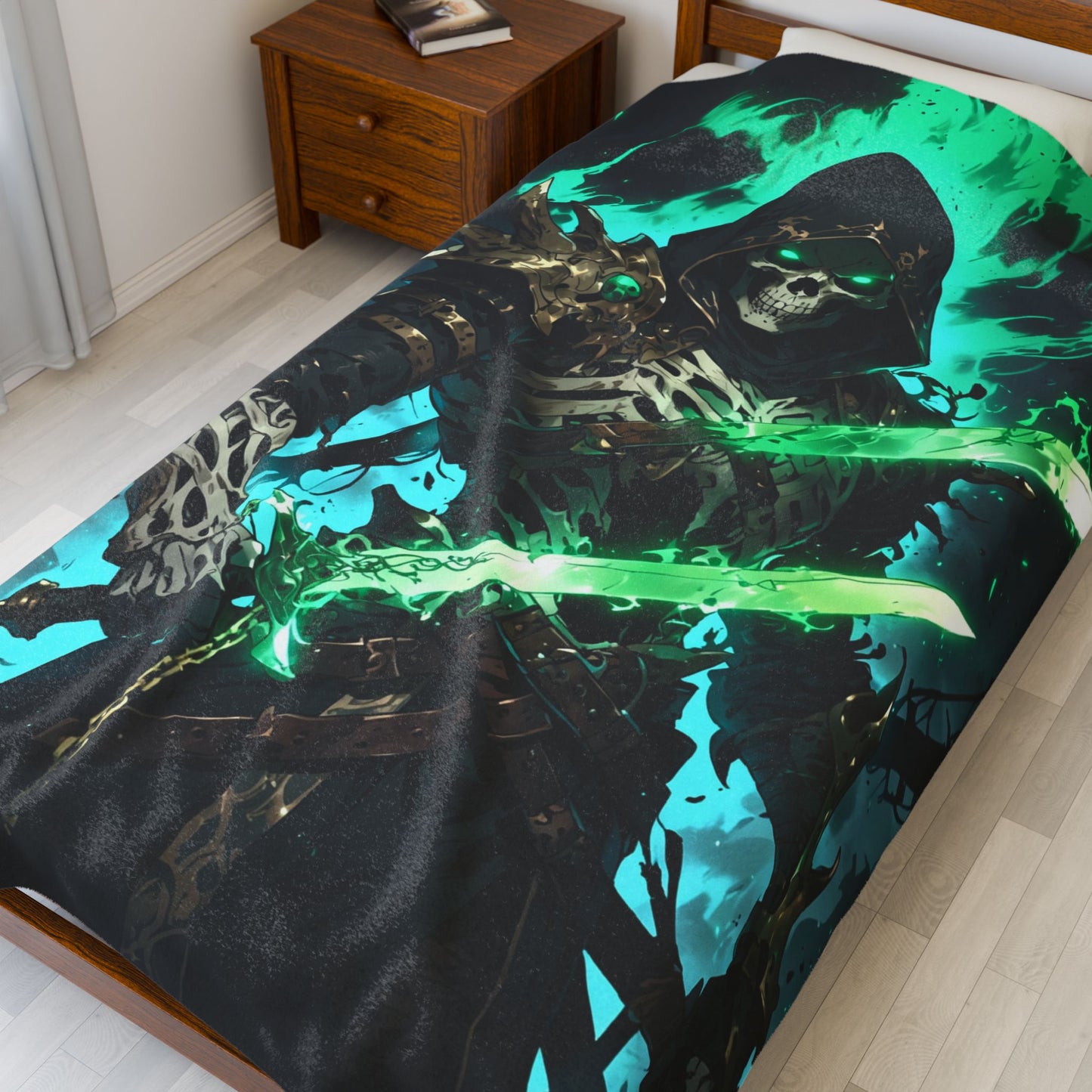 Anime Plush Blanket - Undead Skeleton Warrior