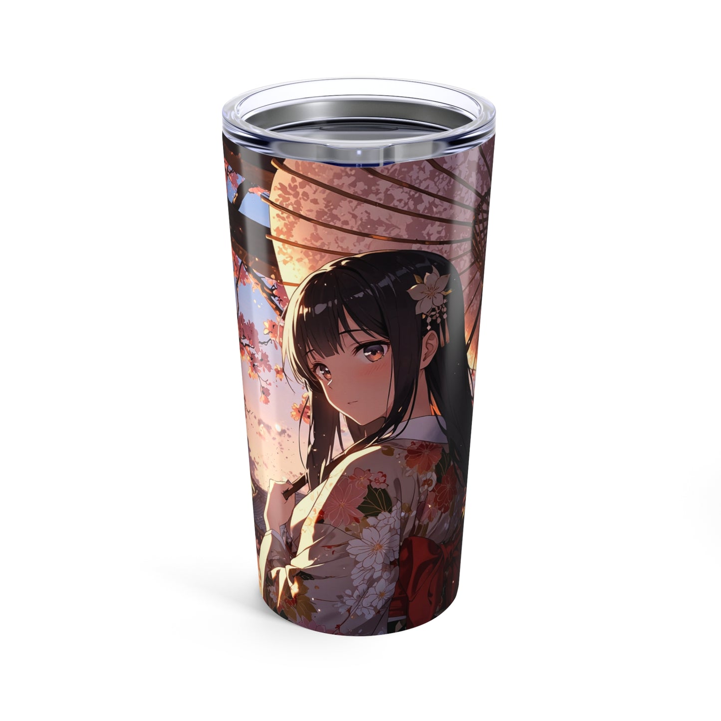 Tumbler 20oz - Elegant Anime Sakura Kimono