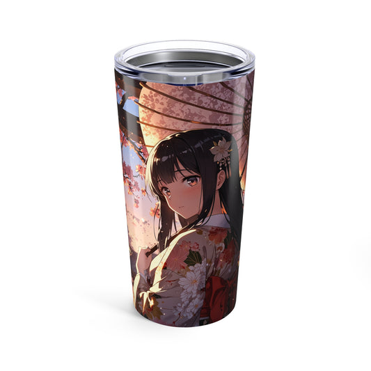 Tumbler 20oz - Elegant Anime Sakura Kimono