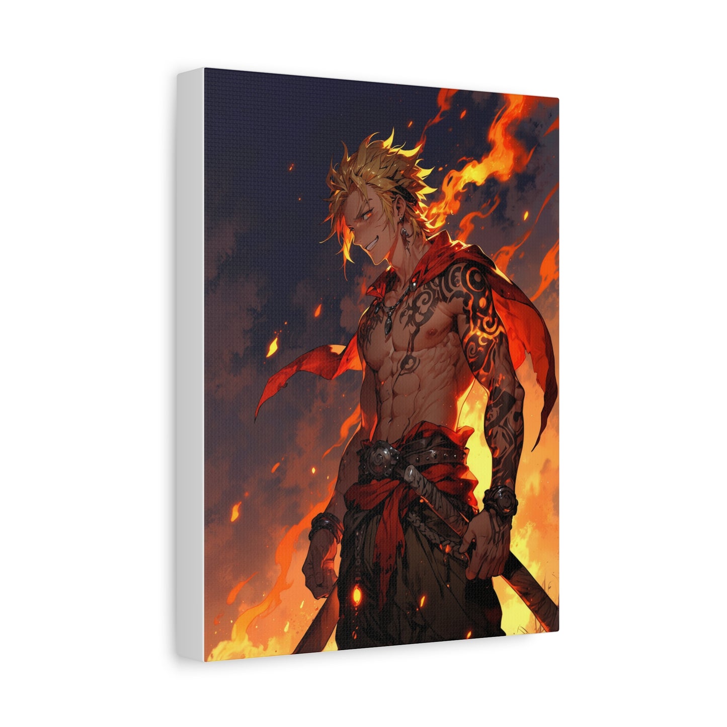 Anime Wall Canvas - Infernal Warrior