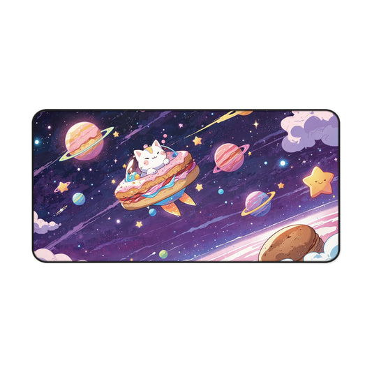 Anime Desk Mat - Cosmic Kitten in Space