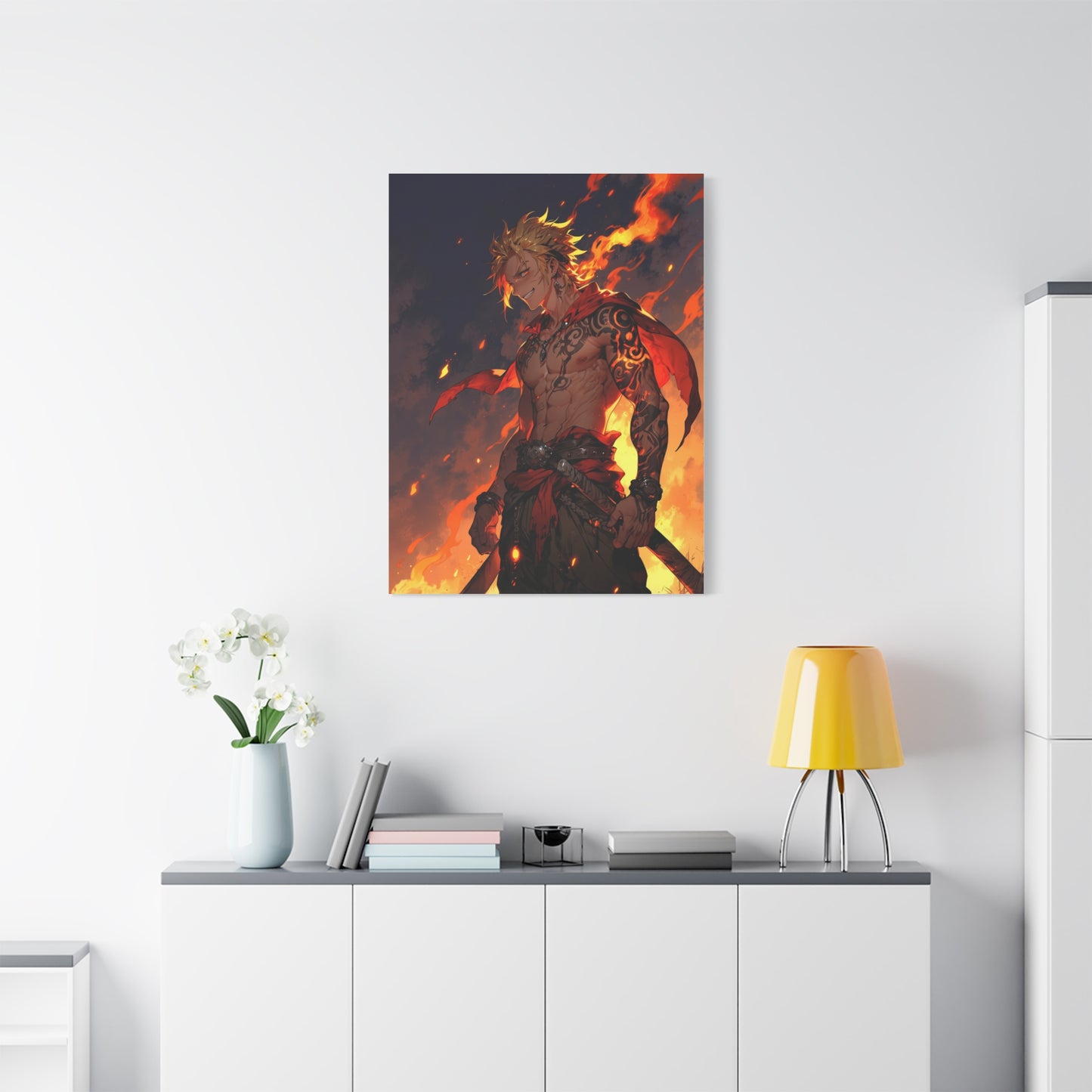 Anime Wall Canvas - Infernal Warrior
