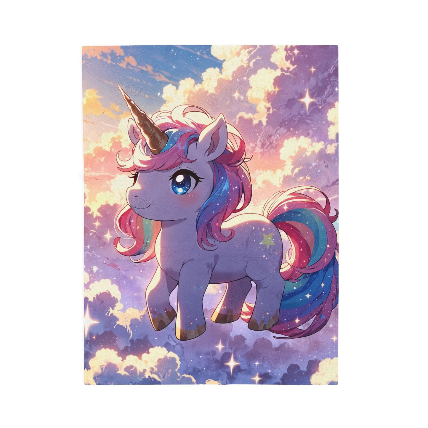 Anime Plush Blanket - Magical Unicorn