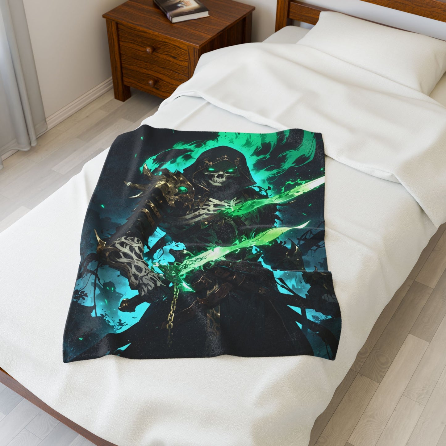 Anime Plush Blanket - Undead Skeleton Warrior