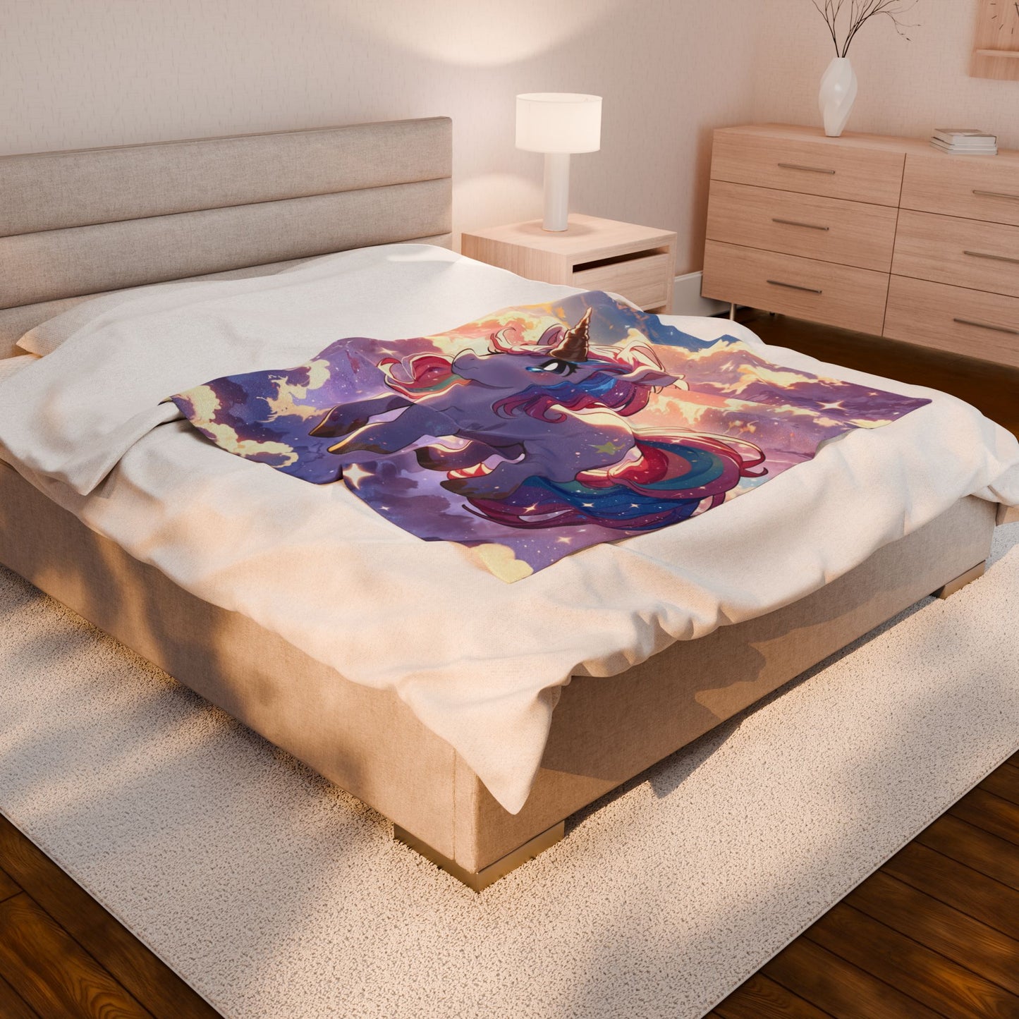 Anime Plush Blanket - Magical Unicorn